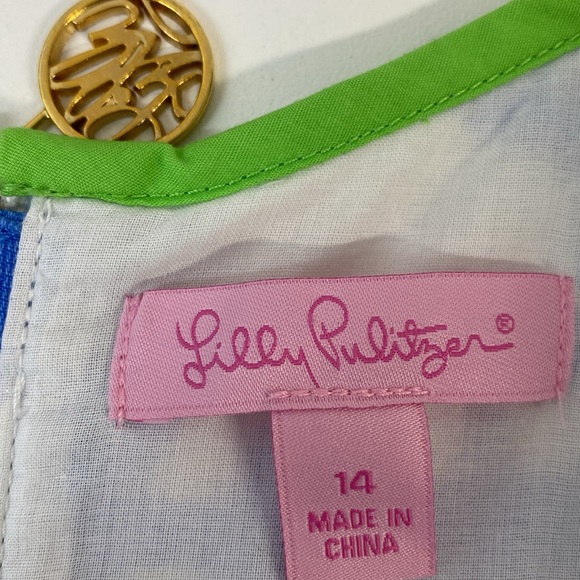 Lilly Pulitzer Elephant Print Dress Cotton Resort - Picture 10 of 12